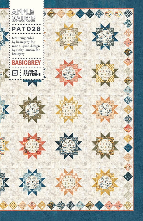 LAST CALL Apple Sauce Quilt Pattern, BasicGrey PAT028