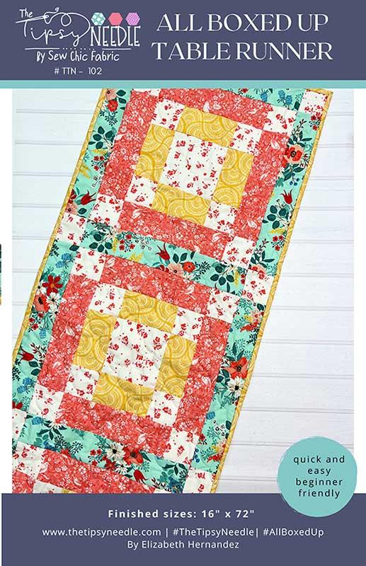 All Boxed Up Table Runner Quilt Pattern, The Tipsy Needle TTN102