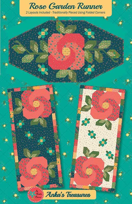 Rose Garden Runner Quilt Pattern, Anka's Treasures ANK349