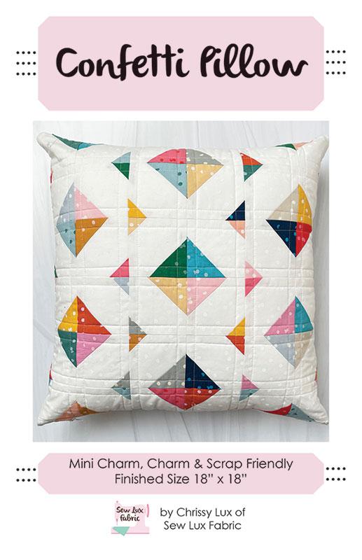 LAST CALL Confetti Pillow Quilt Pattern, Sew Lux Fabric SLF2220