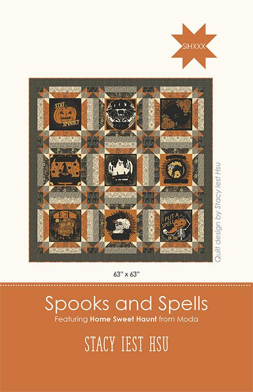 Spooks and Spells Block Panel Frame Quilt Pattern, Stacy Iest Hsu SIH107