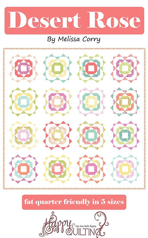 Desert Rose Quilt Pattern, Happy Quilting HQ122