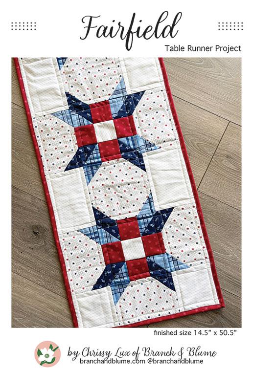 Fairfield Table Runner Quilt Pattern, Branch and Blume BNB2511
