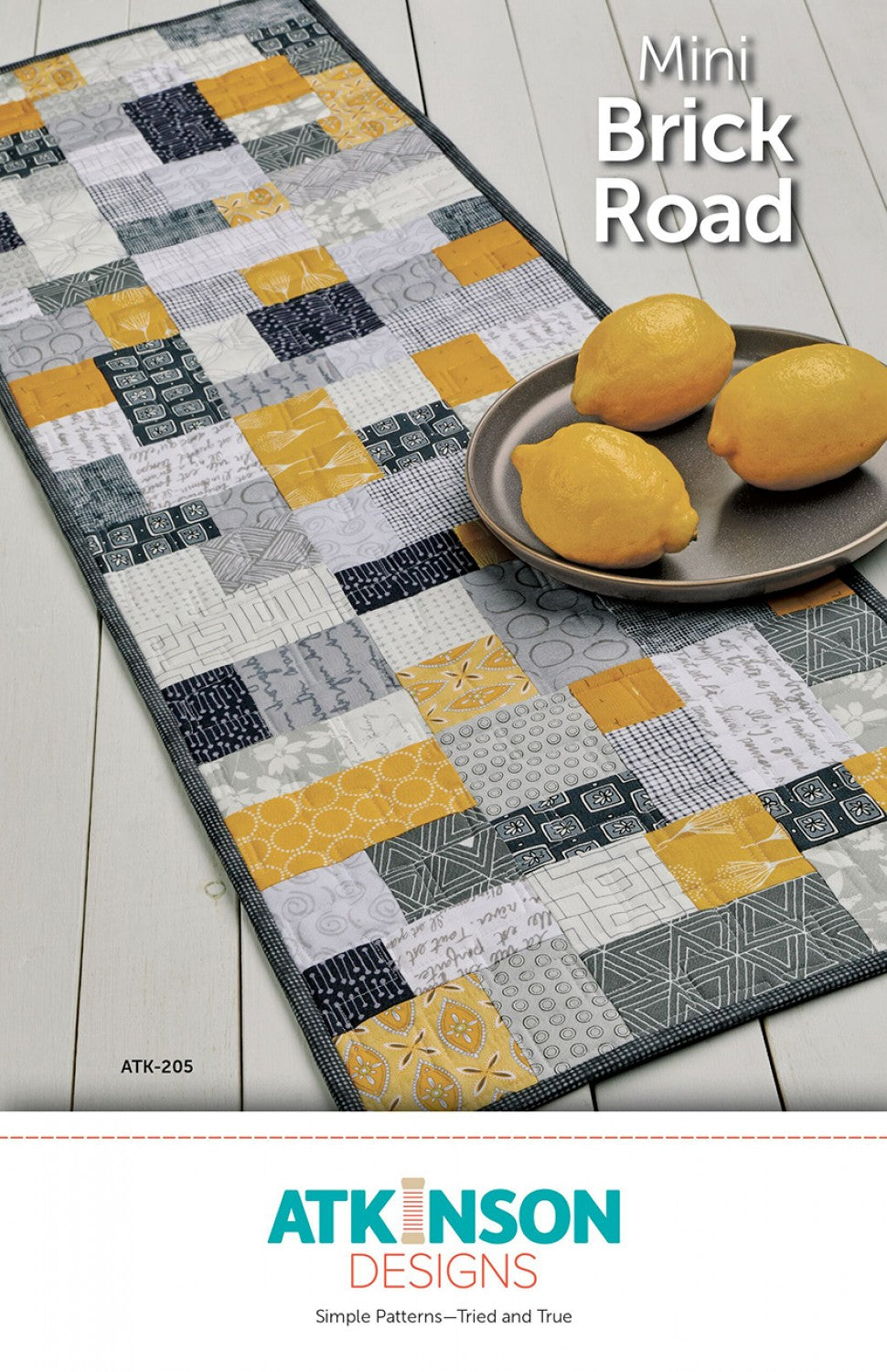 Mini Brick Road Table Runner Quilt Pattern, Atkinson Designs ATK-205