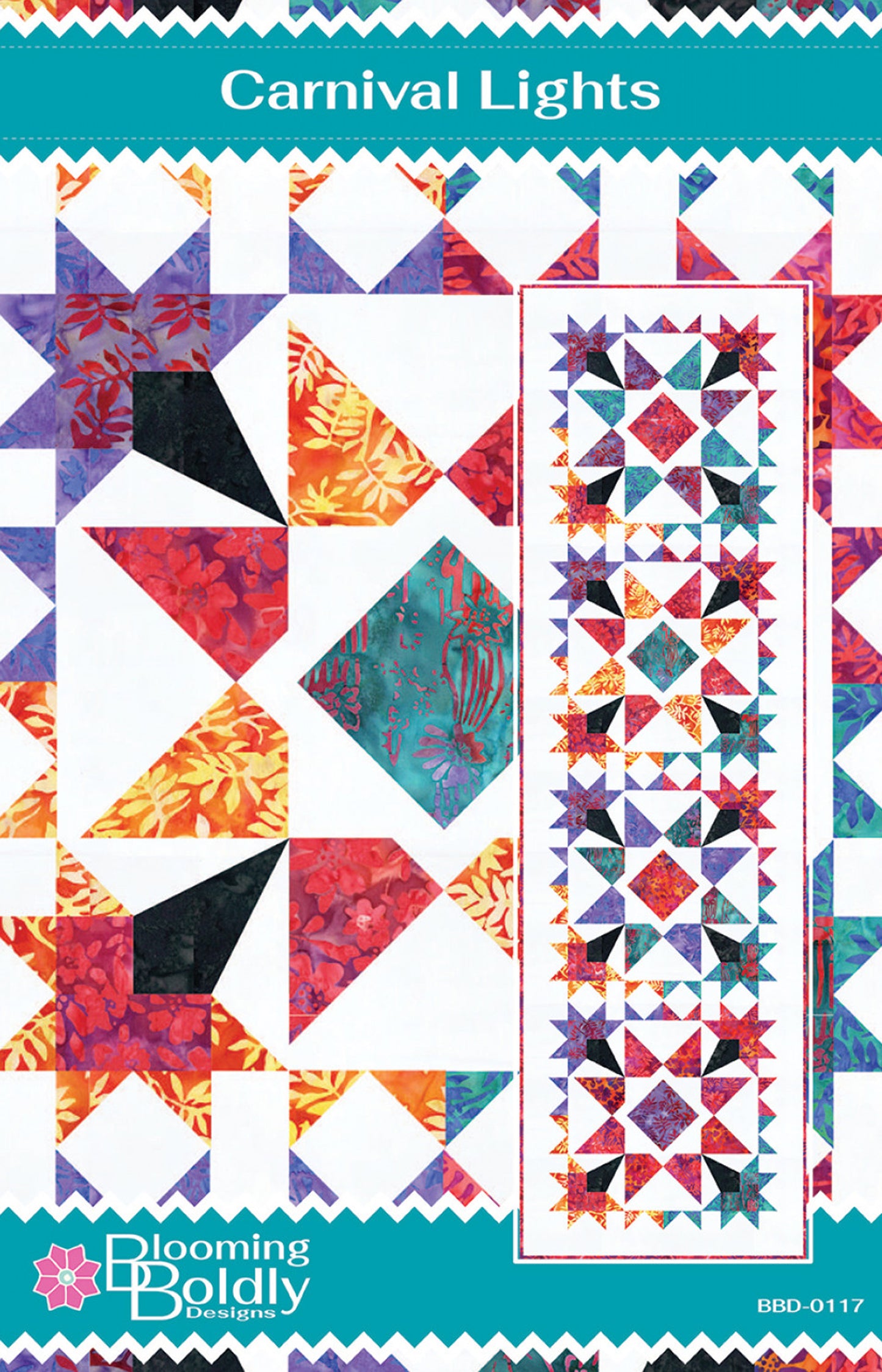 Carnival Lights Bed Runner Quilt Pattern, Blooming Boldly BBD0117