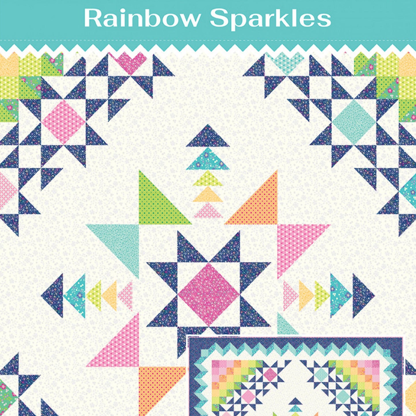 Rainbow Sparkles Quilt Pattern, Blooming Boldly BBD0119