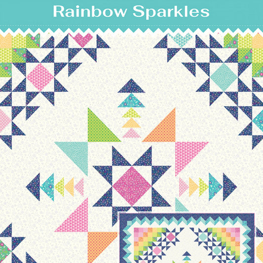 Rainbow Sparkles Quilt Pattern, Blooming Boldly BBD0119