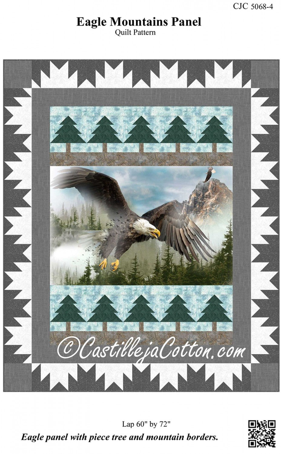 Eagle Mountain Panel Frame Quilt Pattern, Castilleja Cotton CJC-50681
