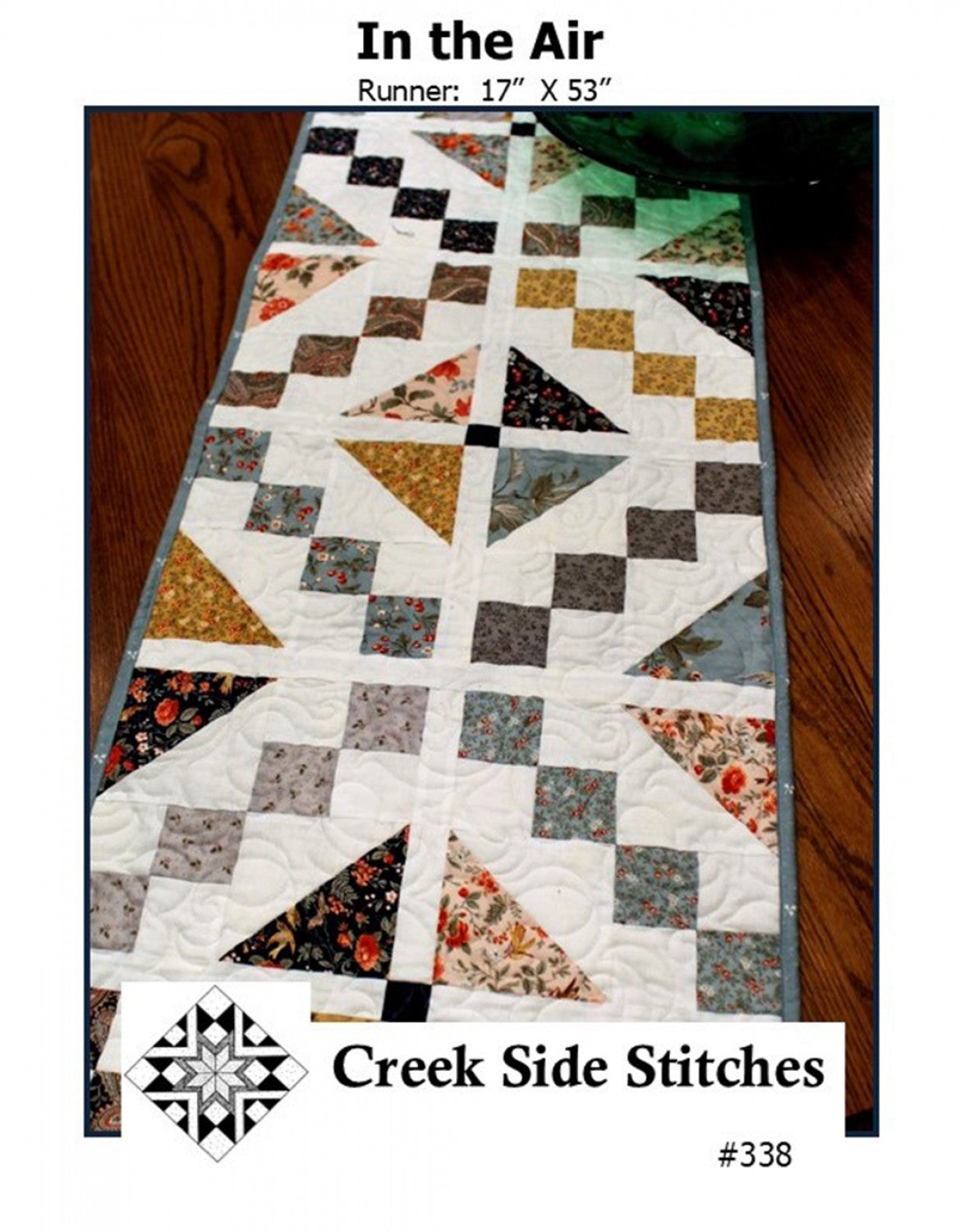 In the Air Table Runner Pattern, Creek Side Stitches CSS338