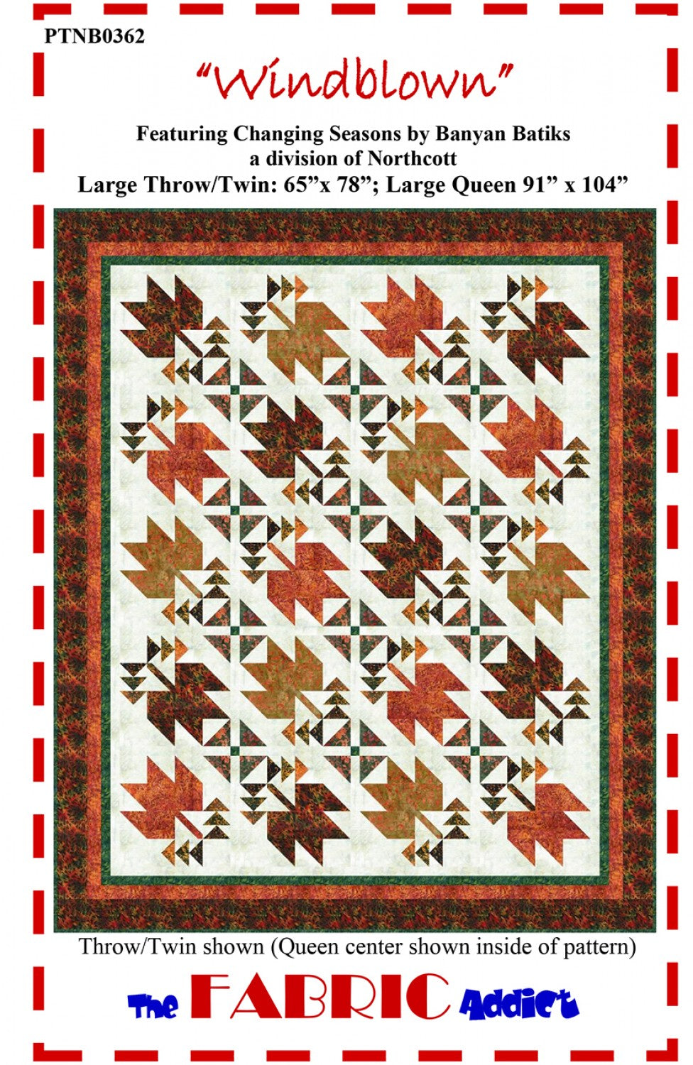 Windblown Quilt Pattern, The Fabric Addict WB23