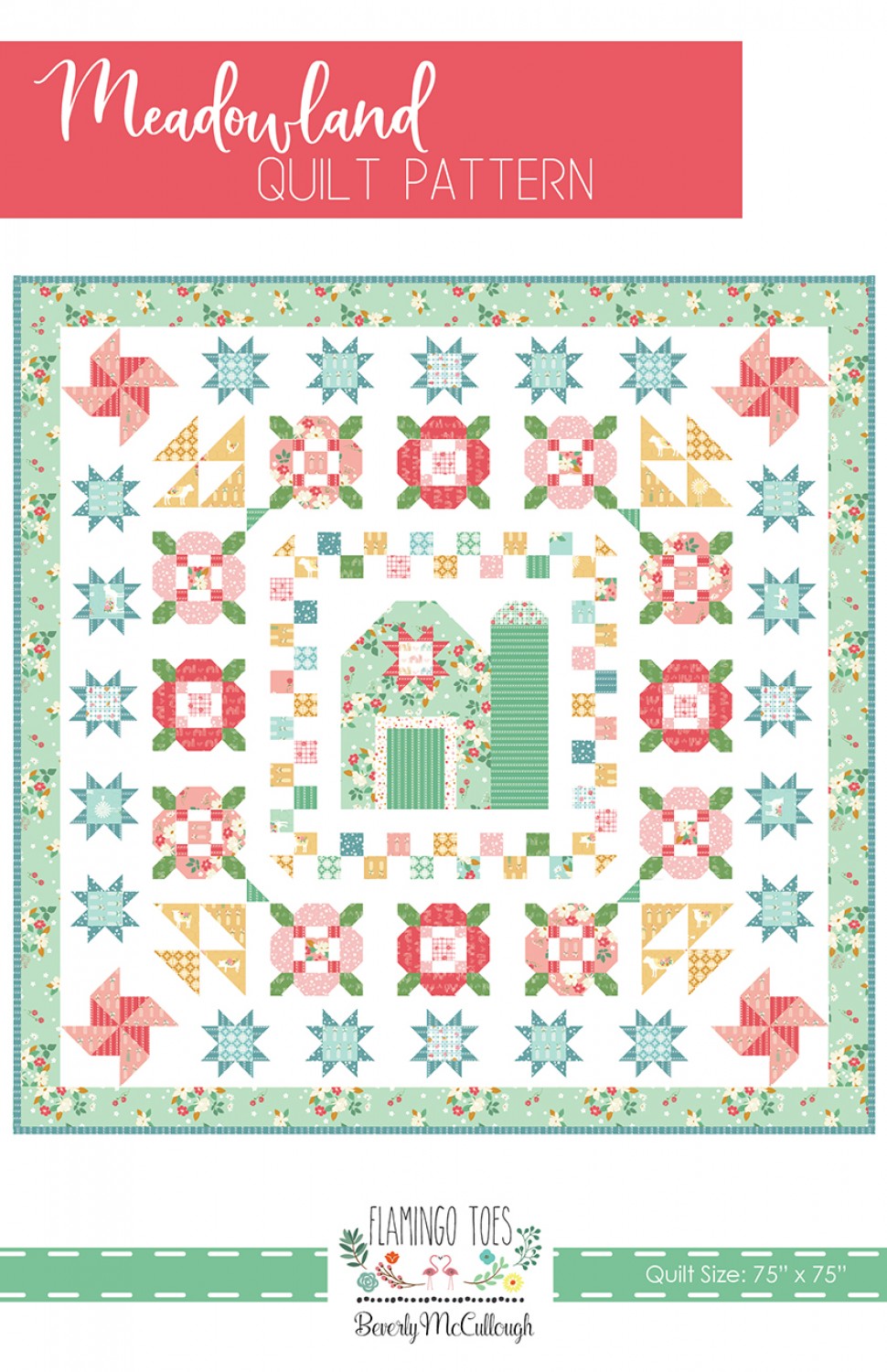Meadowland Quilt Pattern, Flamingo Toes FT8900