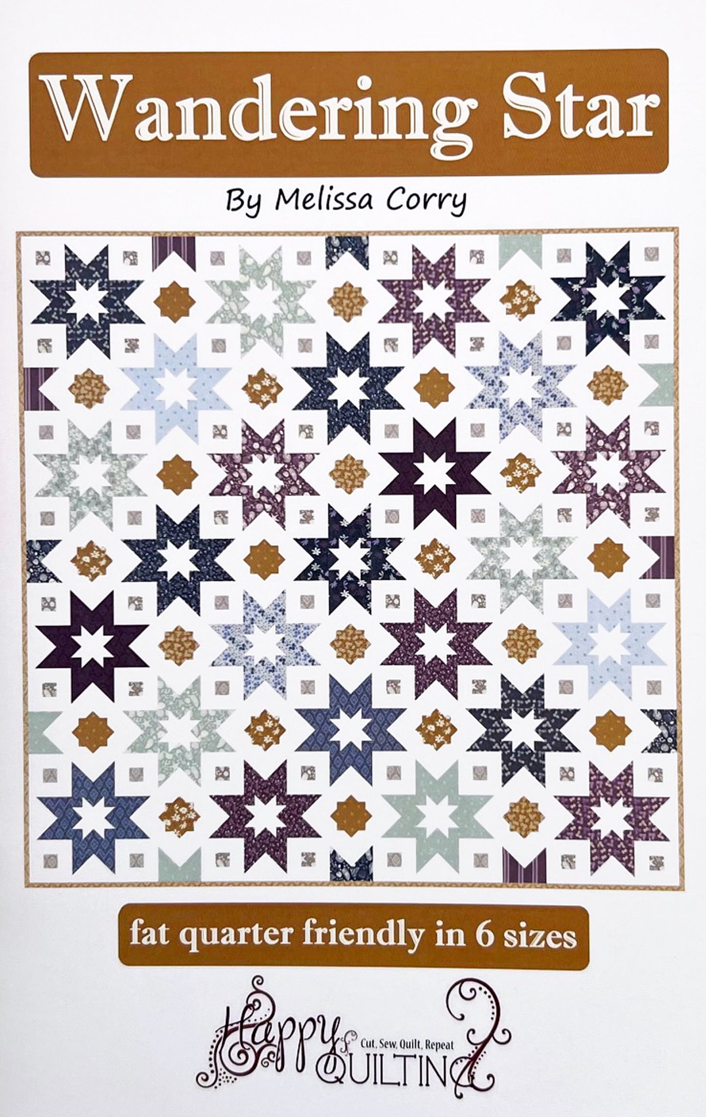 Wandering Star Quilt Pattern, Happy Quilting HQ139