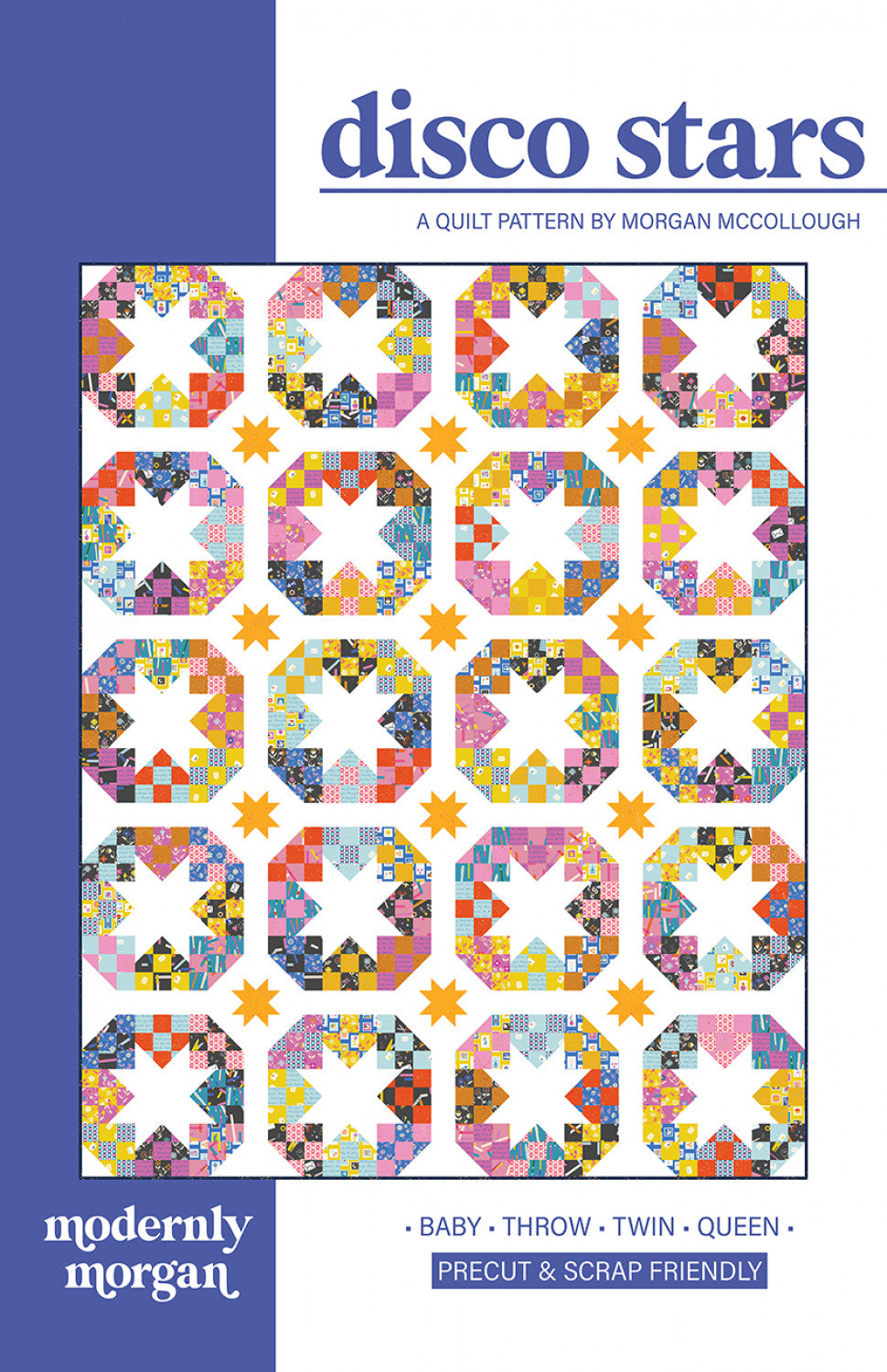 Disco Stars Quilt Pattern, Modernly Morgan MM031