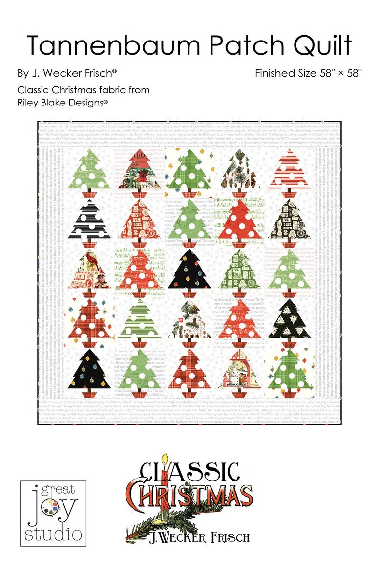 Tannenbaum Patch Quilt Pattern, Great Joy Studio P120-TANNENBAUM
