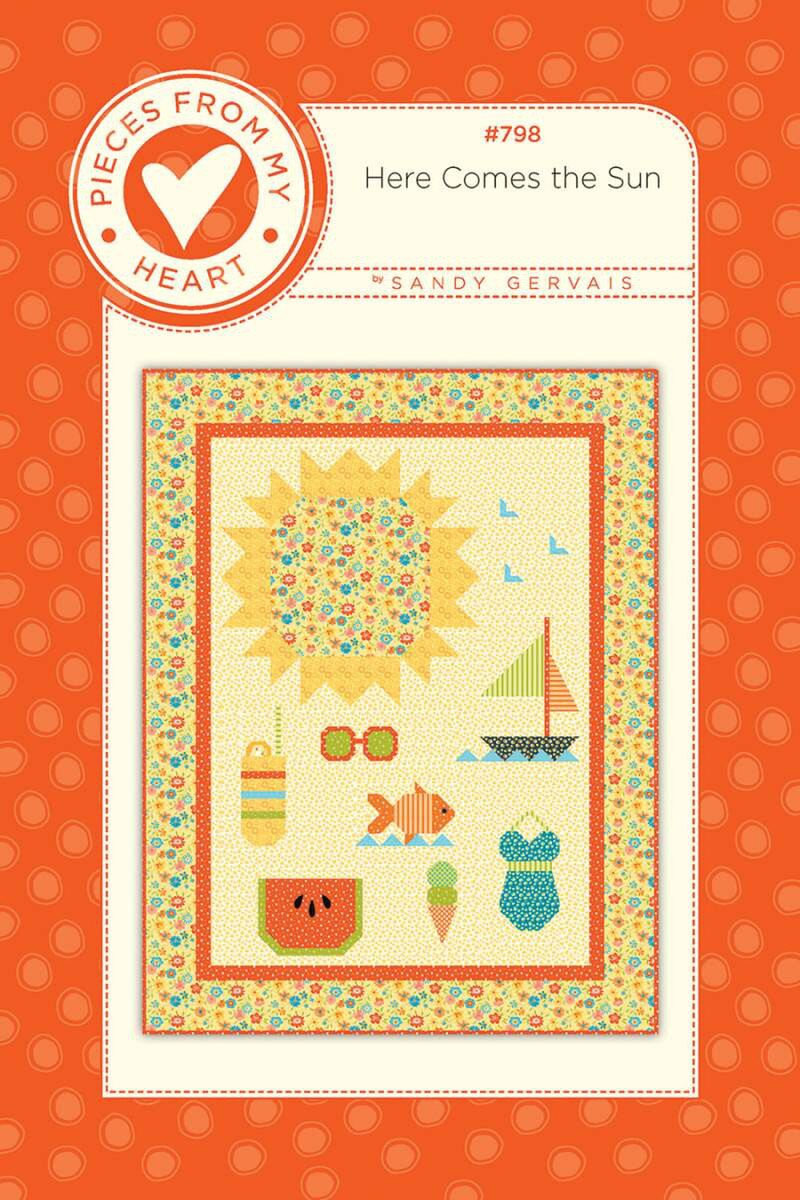 Here Comes the Sun Quilt Pattern, Pieces From My Heart PH798