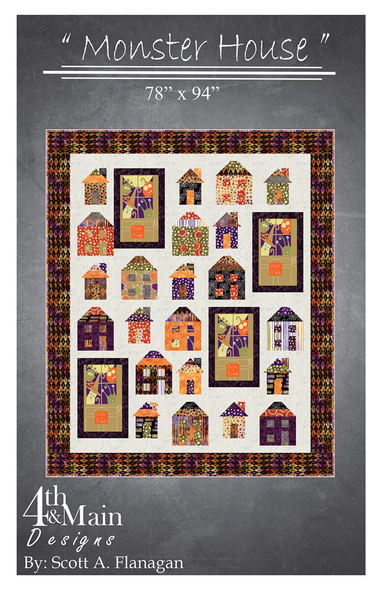 Monster House Quilt Pattern, 4th and Main P213-MONSTERHOUSE
