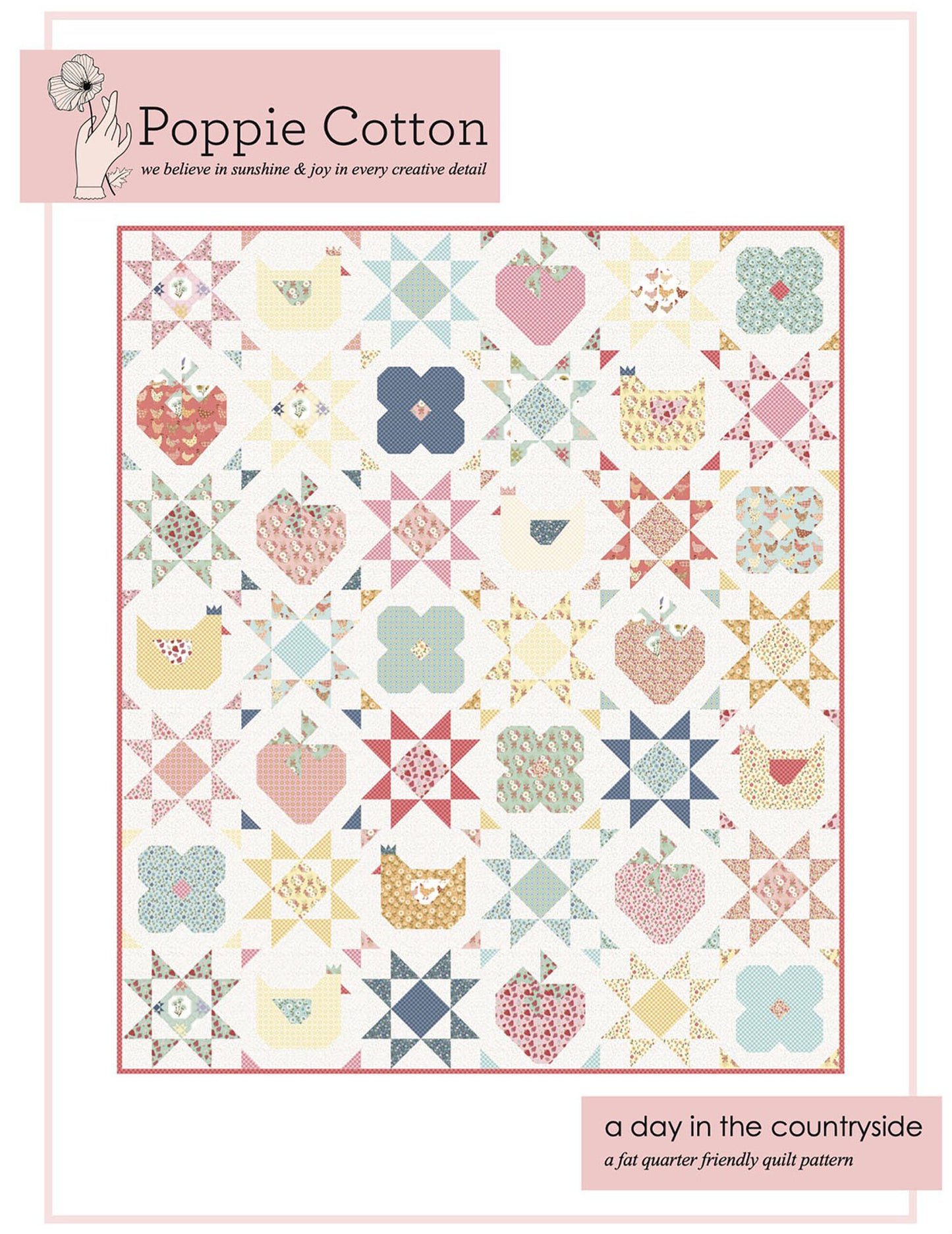 A Day in the Countryside Quilt Pattern, Poppie Cotton PHP23108