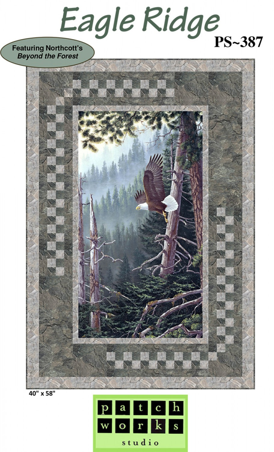 Eagle Ridge Panel Frame Quilt Pattern, Patchworks Studio PS387