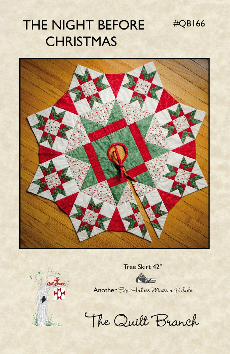 The Night Before Christmas Tree Skirt Pattern, The Quilt Branch QB166