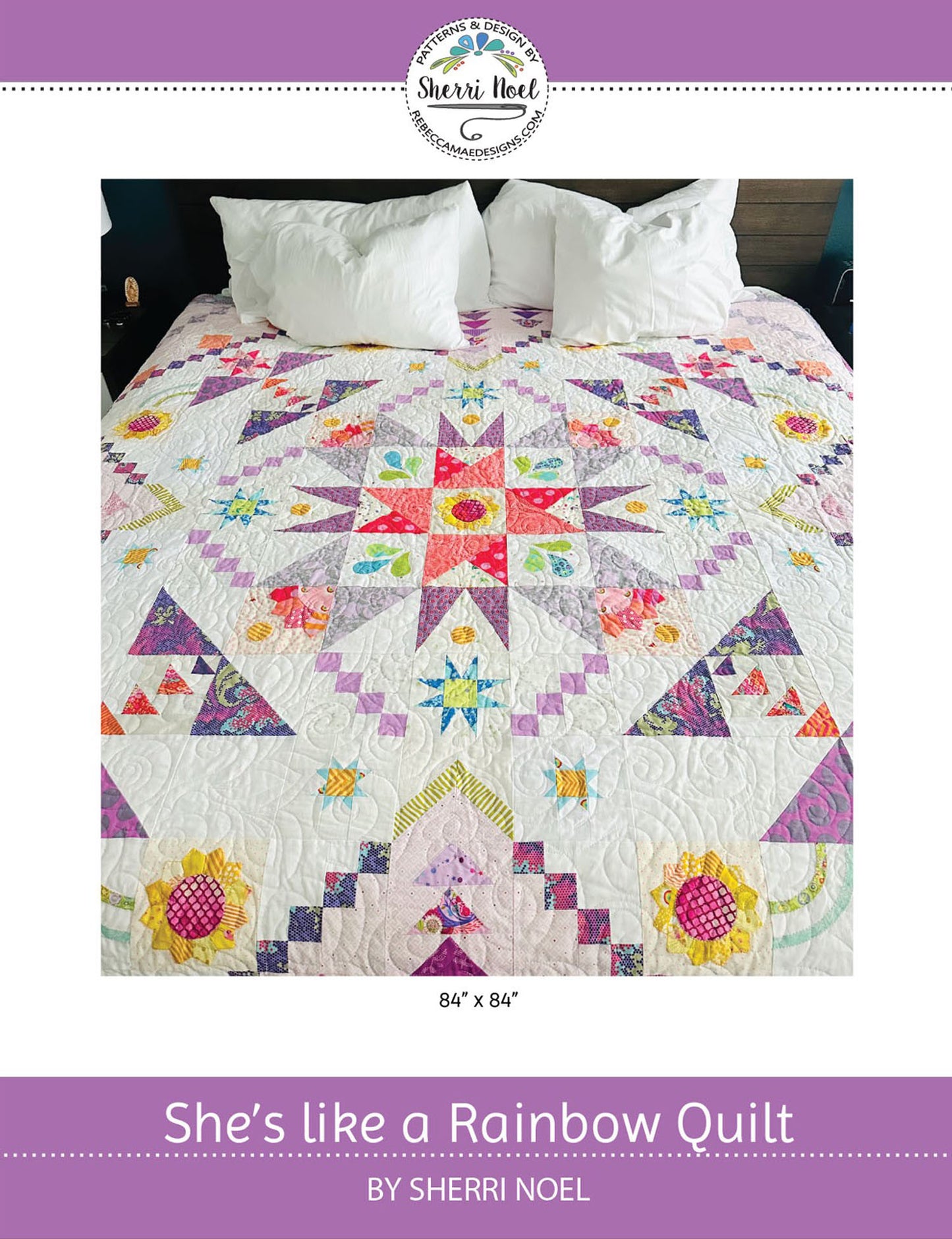 She's Like a Rainbow Quilt Pattern, Rebecca Mae Designs RMD129