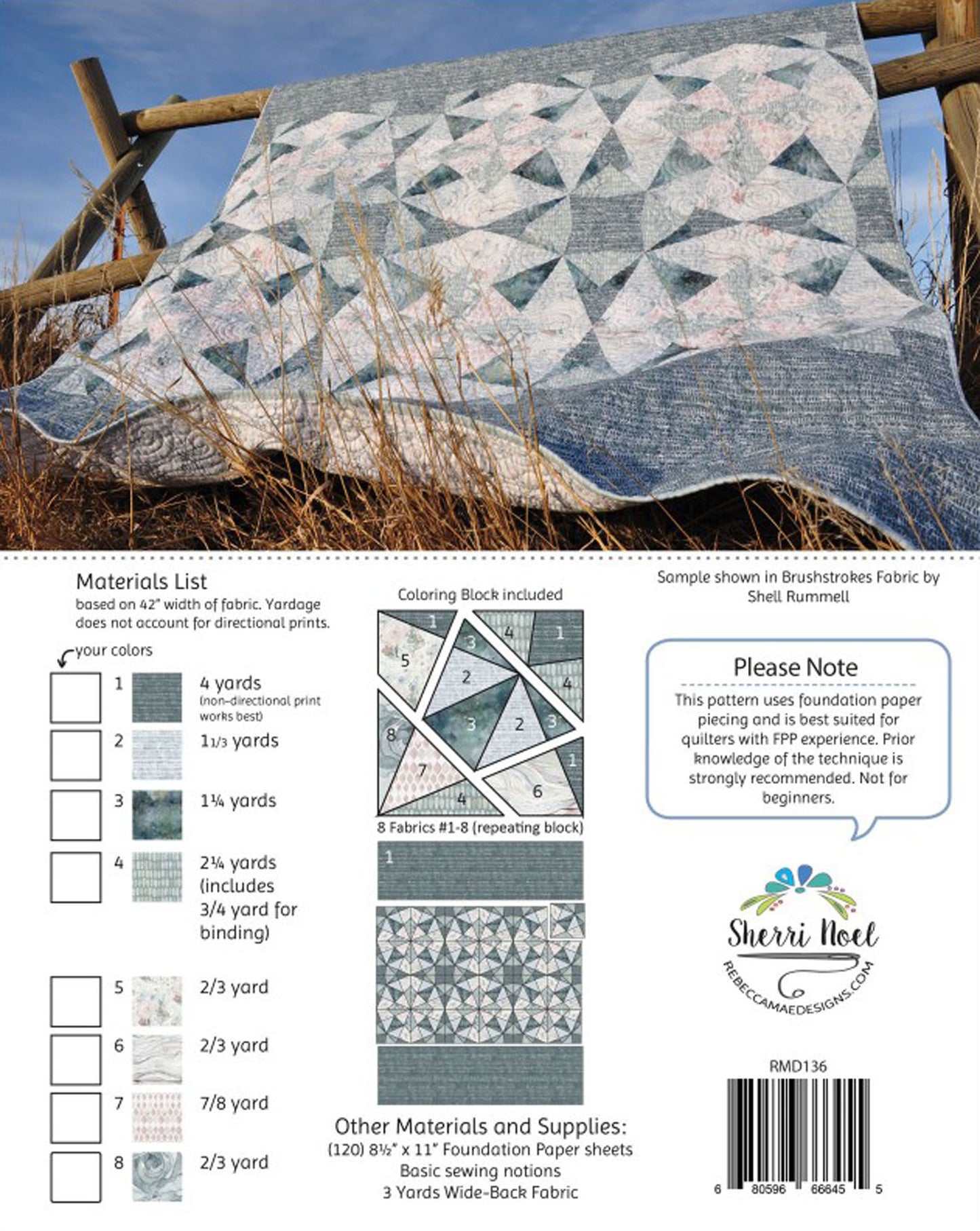 Moonlight Quilt Pattern, Rebecca Mae Designs RMD136