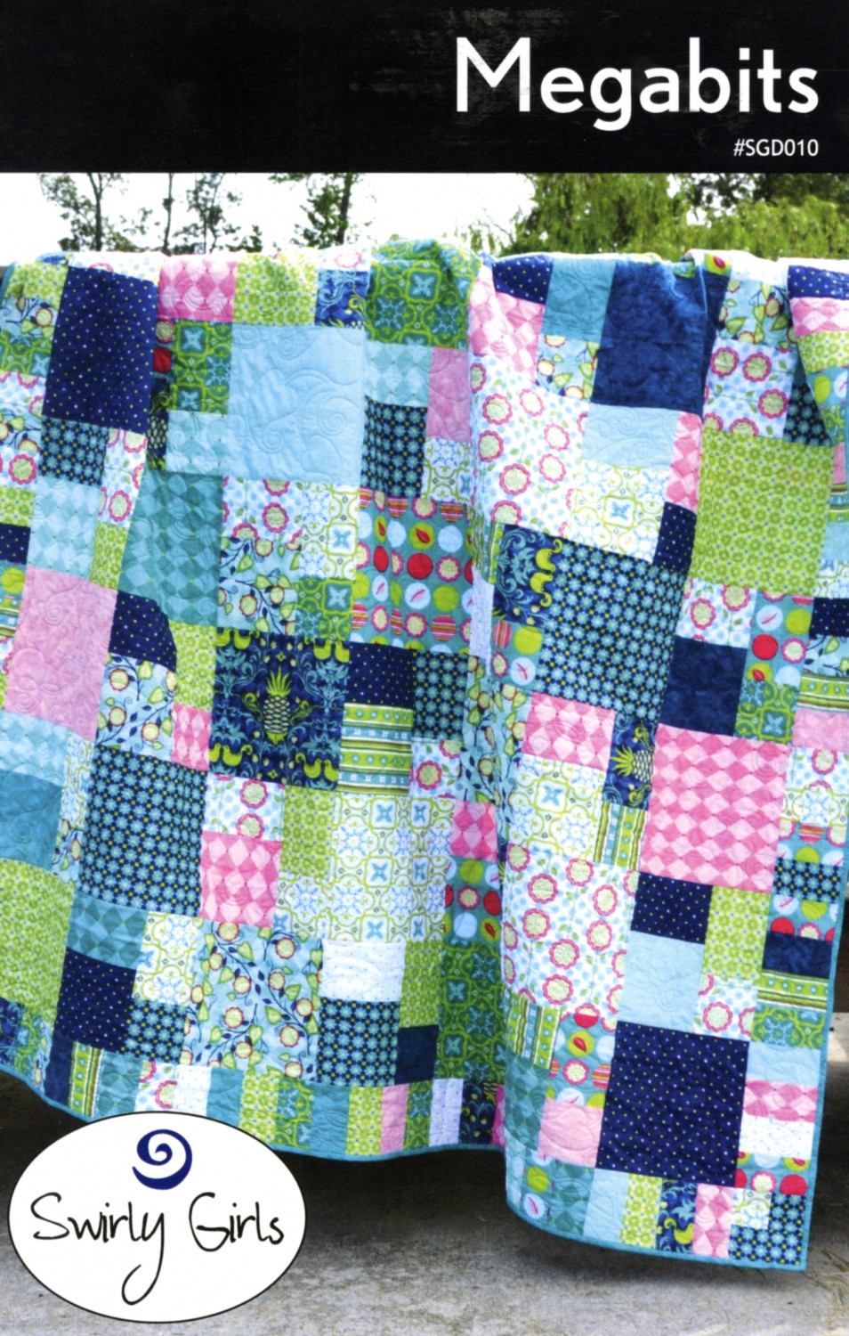 Megabits Quilt Pattern, Swirly Girls Design SGD010