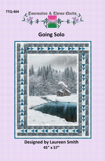 Going Solo 24" Panel Frame Quilt Pattern, Tourmaline and Thyme TTQ-404