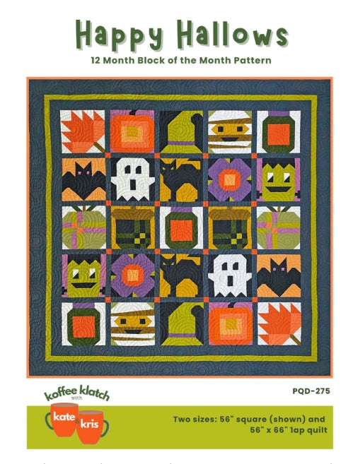 Happy Hallows BOM Quilt Pattern, Poorhouse Quilt Designs PQD-275