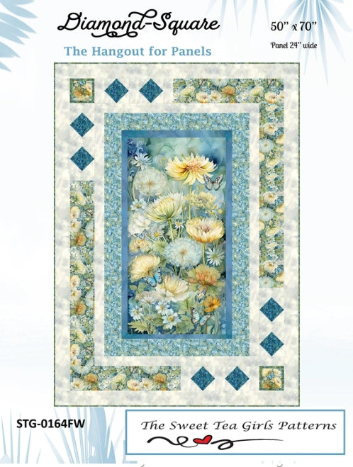Diamond Square Panel Frame Quilt Pattern, Sweet Tea Girls STG0164