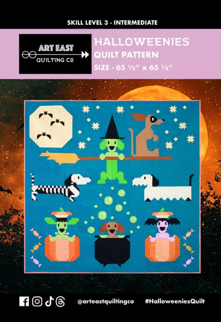 Halloweenies Quilt Pattern, Art East Quilting Co AEHW0325
