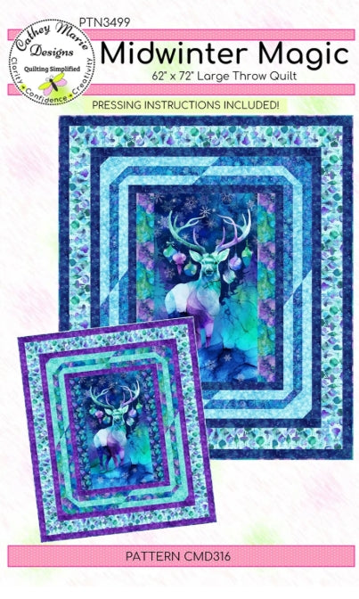 Midwinter Magic Panel Frame Quilt Pattern, Cathey Marie Designs CMD316 PTN3499