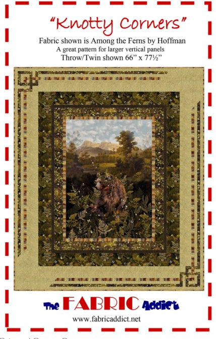 Knotty Corners Panel Frame Quilt Pattern, The Fabric Addict FAKC25
