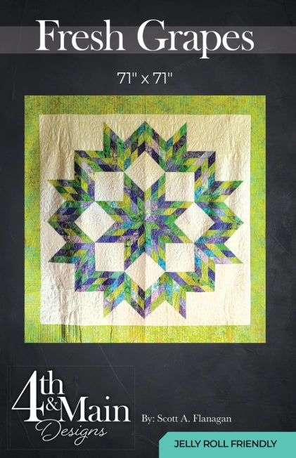 Fresh Grapes Quilt Pattern, 4th and Main 4MD019