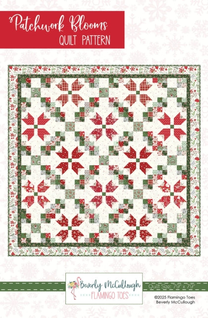 Patchwork Blooms Quilt Pattern, Flamingo Toes FT8528