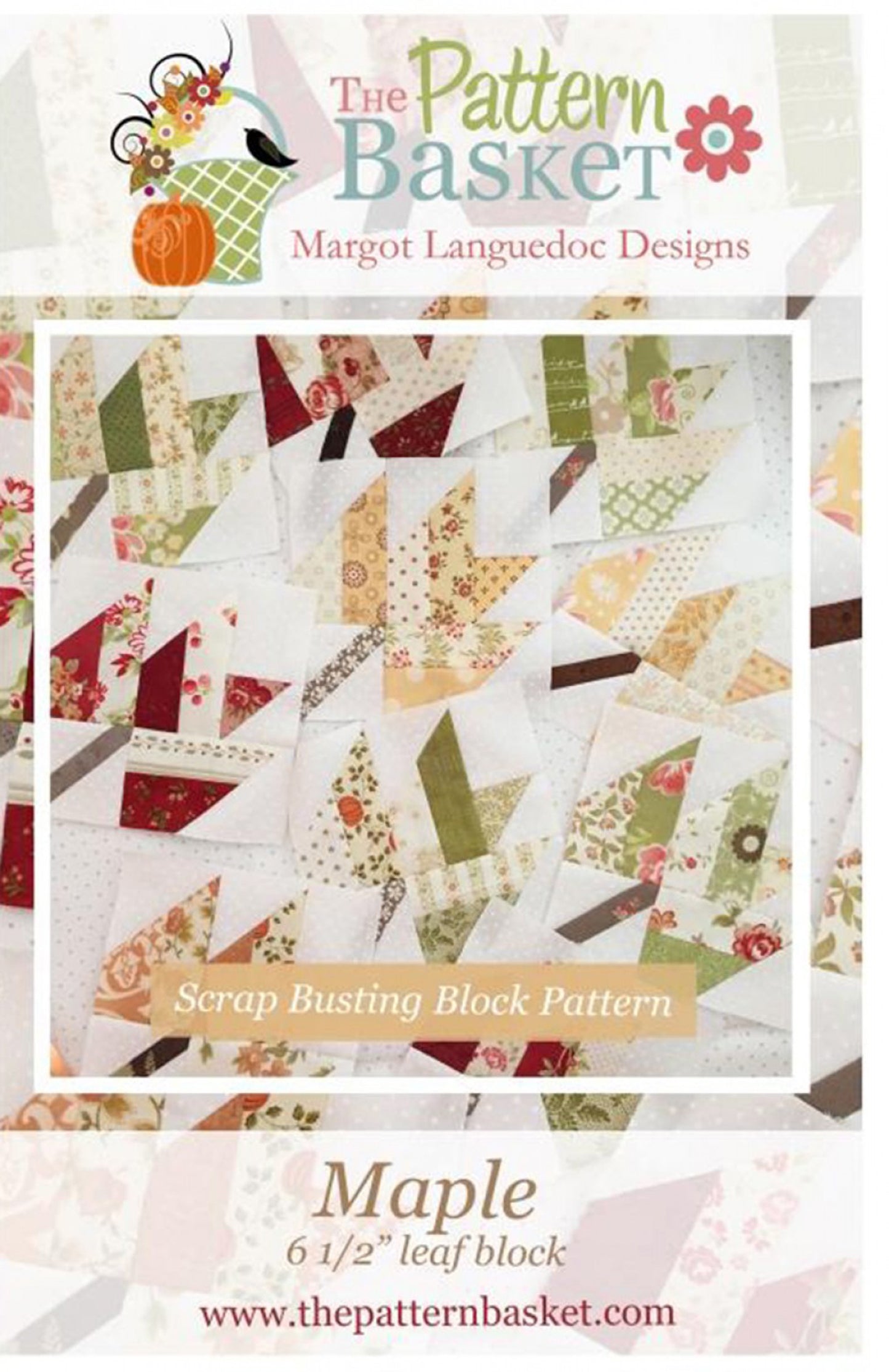 Maple Quilt BLOCK Pattern, The Pattern Basket TPB 1616