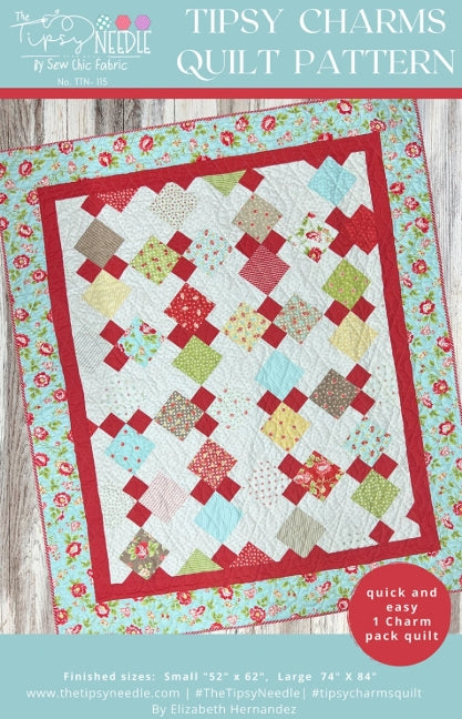 Tipsy Charm Quilt Pattern, The Tipsy Needle TTN115