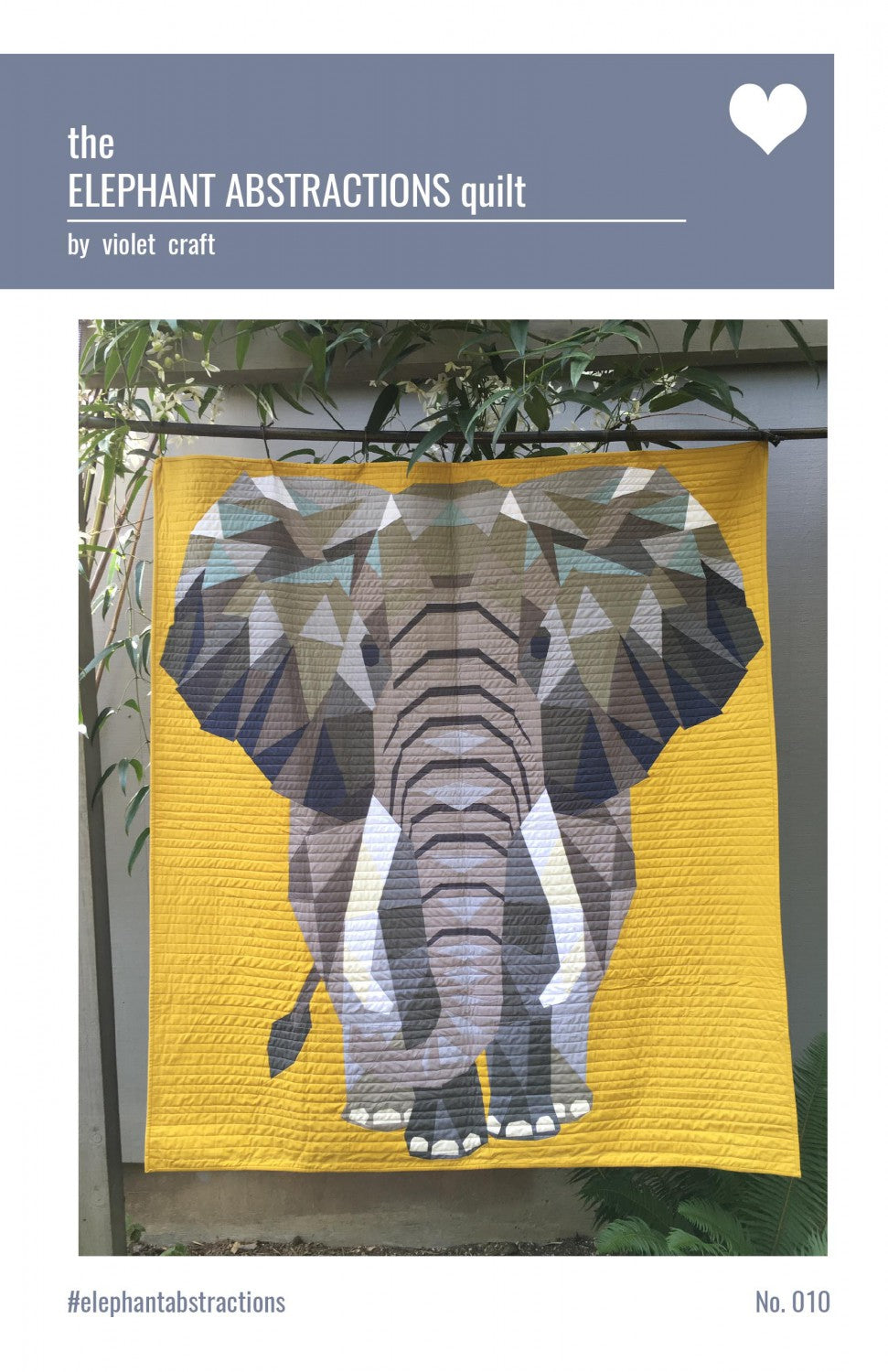 Elephant Abstractions Quilt Pattern, Violet Craft VC010