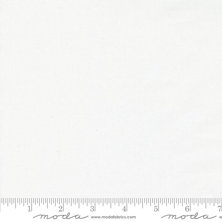 Bella Solids Silky - Bleached White Solid Fabric, Moda 9900 98S