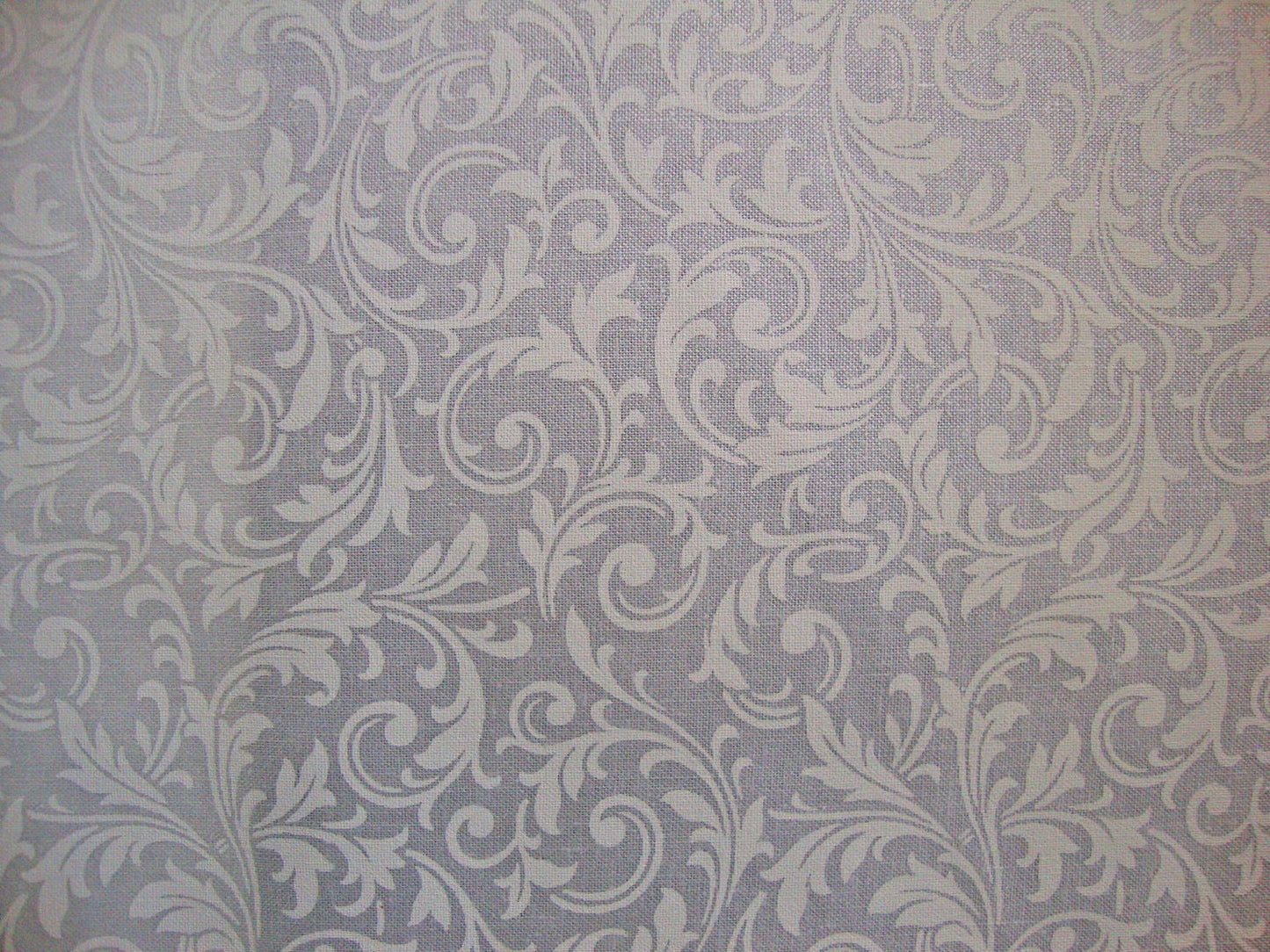 Muslin Mates - Feather Swirl White on White Quilt Fabric, Moda 9942 11, White Filigree Quilt Background Fabric, By the Yard