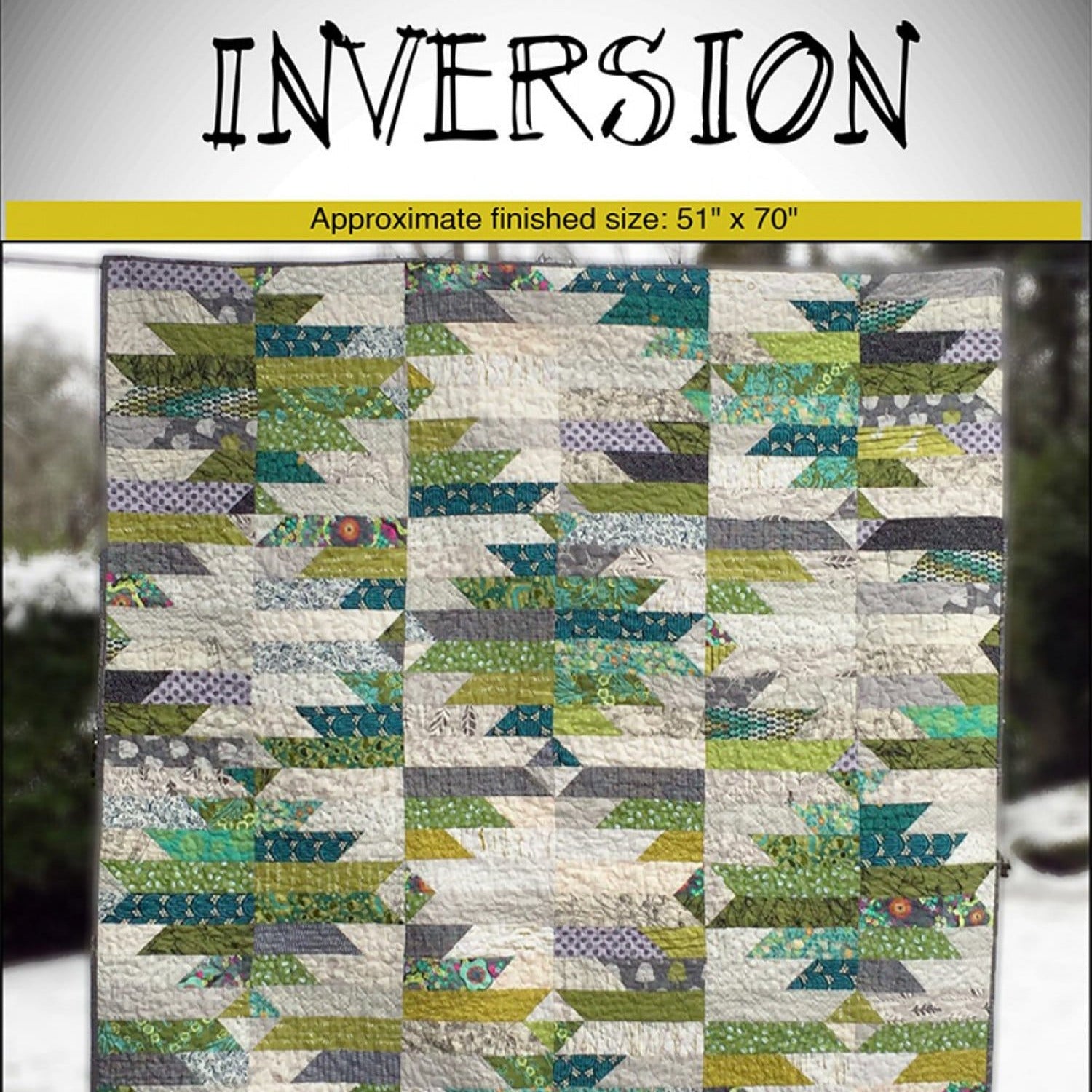 Inversion Quilt Pattern, Saginaw Street Quilts P456, Layer Cake Friendly Southwest Lap Throw Quilt Pattern