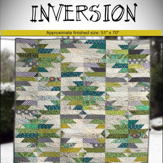 Inversion Quilt Pattern, Saginaw Street Quilts P456, Layer Cake Friendly Southwest Lap Throw Quilt Pattern