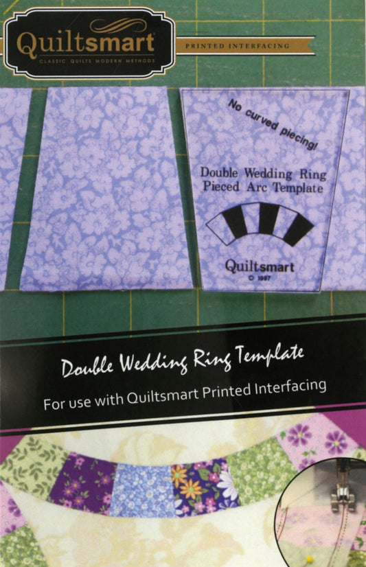 Quiltsmart Double Wedding Ring Template, Acrylic Wedge Template, DWRTD, Pieced Arc Template, Quilting Template Ruler