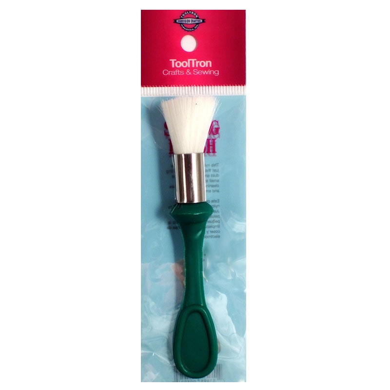 Fine Sewing Lint Brush, ToolTron TT00592, Green Lint Brush, Sewing Machine Cleaning Brush, Serger Brush, Craft Dusting Brush