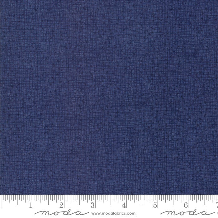 Thatched - 1 Yard cut of Navy Blue Blender Fabric, Moda 48626 94, Blue Texture Tonal Cotton Quilt Fabric, Robin Pickens, By the Yard