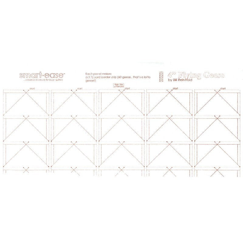 Quiltsmart 4" Flying Geese Border Smart Ease Fun Pack, QS 10005, Printed Fusible Interfacing, Foundation Piecing Border