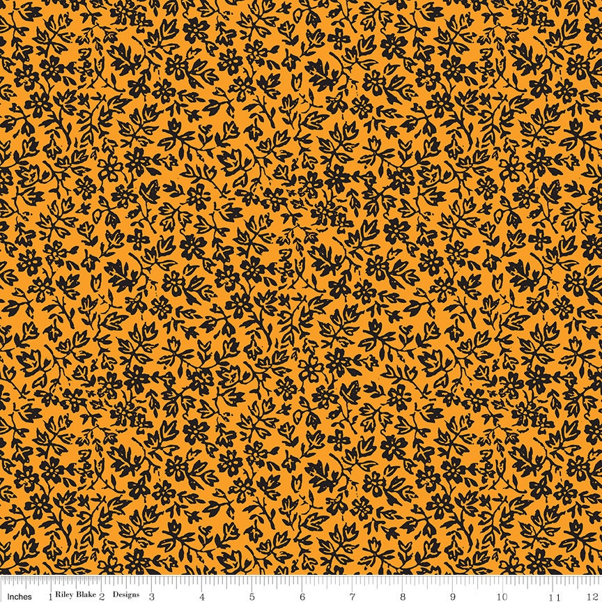 LAST CALL Old Made Halloween 5" Stacker Charm Pack Fabric, Riley Blake 5-10590-42, 5" Precut Quilt Fabric Squares, J Wecker Frisch
