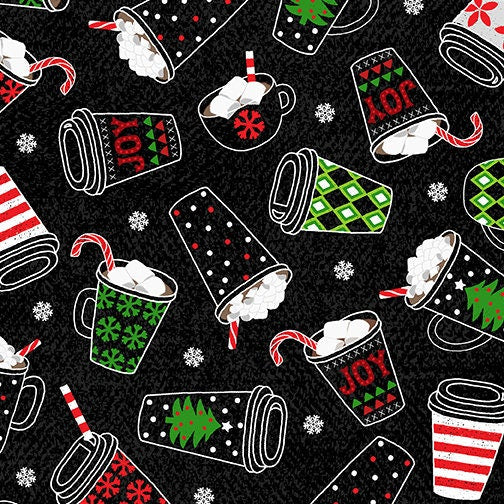 Keeping Cozy Layer Cake, Kanvas Benartex KCZ10PK, Christmas Xmas Layer Cake Fabric, 10" Precut Fabric Squares, Snowglobes Fabric