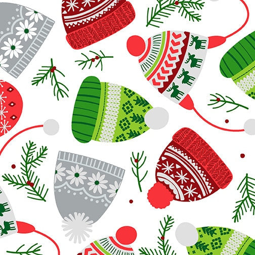 Keeping Cozy Layer Cake, Kanvas Benartex KCZ10PK, Christmas Xmas Layer Cake Fabric, 10" Precut Fabric Squares, Snowglobes Fabric