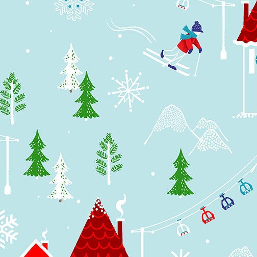 Keeping Cozy Layer Cake, Kanvas Benartex KCZ10PK, Christmas Xmas Layer Cake Fabric, 10" Precut Fabric Squares, Snowglobes Fabric