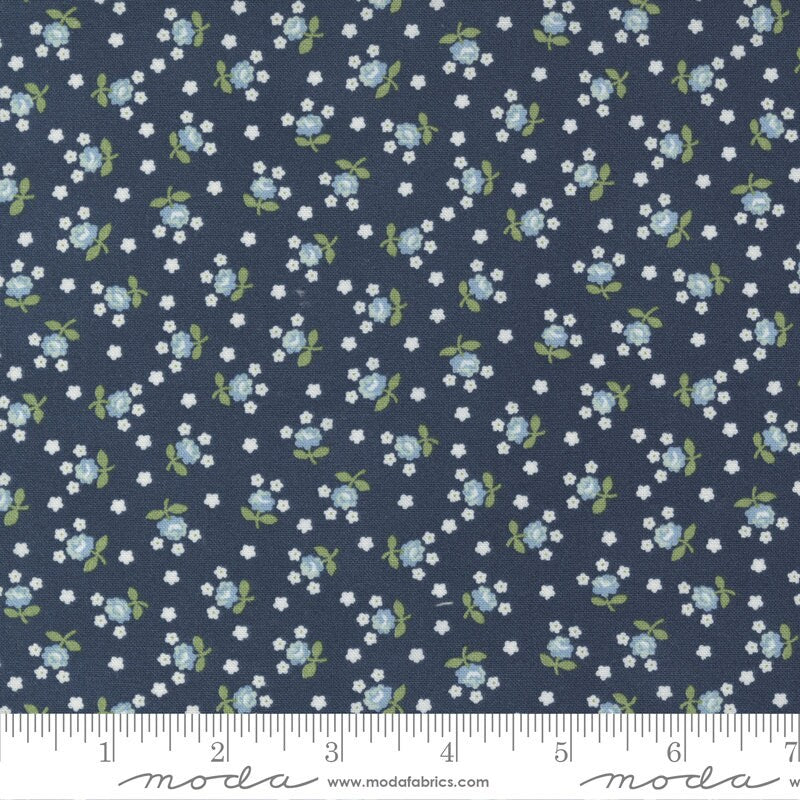 Nantucket Summer Layer Cake, Moda 55260LC, 10" Inch Precut Fabric Quilt Squares, Blue Green Floral Quilt Fabric, Camille Roskelley